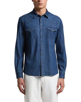 Peserico Peserico Cotton Denim Pocket Western Shirt