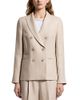 Peserico Peserico Double Breasted Peak Linen Blazer - 1