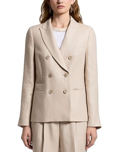 Peserico Peserico Double Breasted Peak Linen Blazer
