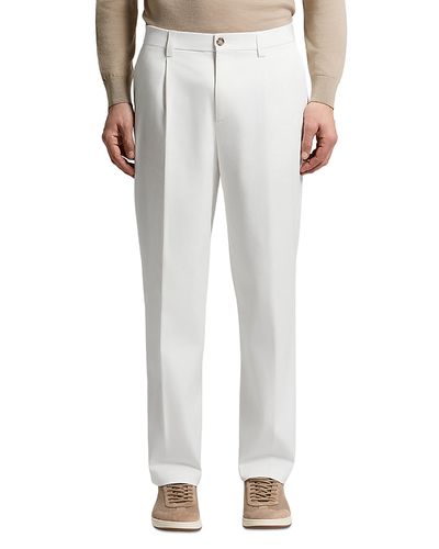 Peserico Peserico Heavy Cotton Blend Stretch Twill Pleated Trousers