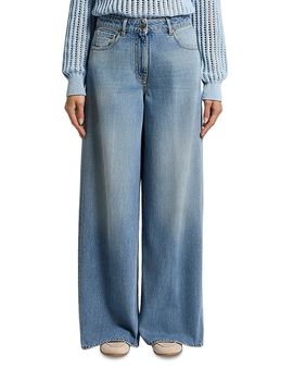 Peserico Peserico Low Rise Wide Leg Jeans in Ink