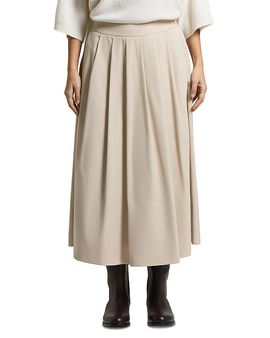 Peserico Peserico Matte Microfiber Pleated Midi Skirt