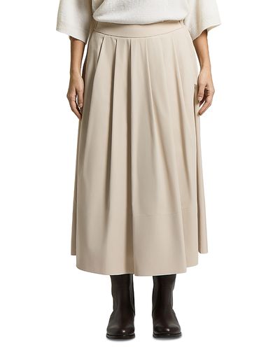 Peserico Peserico Matte Microfiber Pleated Midi Skirt