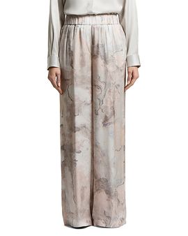 Peserico Peserico Printed Flowy Viscose Woman Palazzo Pants