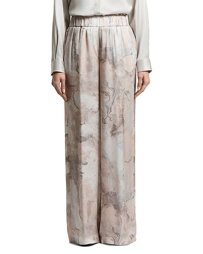 Peserico Peserico Printed Flowy Viscose Woman Palazzo Pants