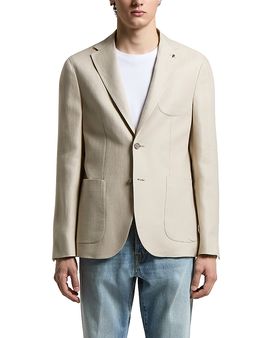 Peserico Peserico Regular Fit Single Breasted Linen Tailored Blazer