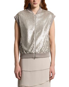 Peserico Peserico Sequin Bomber Vest