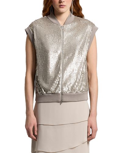Peserico Peserico Sequin Bomber Vest