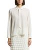 Peserico Peserico Silk Stretch Crepe de Chine Tie Neck Top - 1