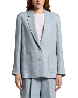 Peserico Peserico Single Breasted Linen Gabardine Blazer