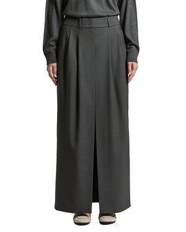 Peserico Peserico Stretch Wool Gabardine Maxi Skirt
