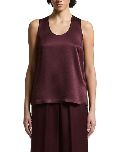 Peserico Peserico Textured Satin Scoop Neck Top