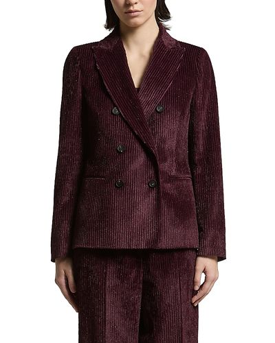 Peserico Peserico Wet Effect Corduroy Double Breasted Jacket