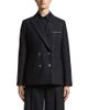 Peserico Peserico Woman Double Breasted Blazer Jacket in Stretch Wool Blend Check Flannel with Lurex - 1