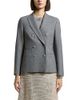 Peserico Peserico Woman Double Breasted Blazer Jacket in Stretch Wool Viscose Lurex Micro Pied de Poule - 1