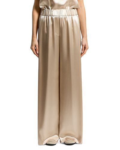 Peserico Peserico Woman Palazzo Pants in Shiny Viscose Satin