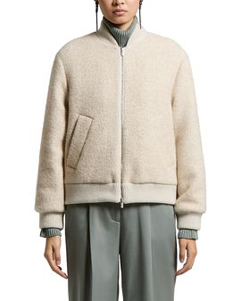 Peserico Peserico Wool & Alpaca Boucle Mirco Sequin Bomber Jacket