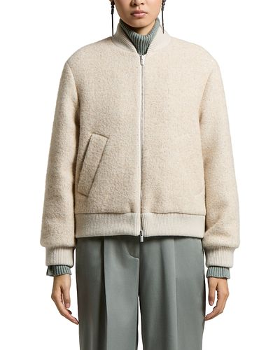 Peserico Peserico Wool & Alpaca Boucle Mirco Sequin Bomber Jacket