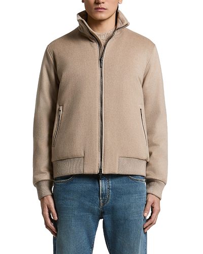 Peserico Peserico Wool & Cashmere Beaver Finish Stand Collar Jacket