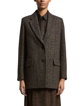 Peserico Peserico Wool Blend Sequin Herringbone Jacket