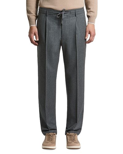 Peserico Peserico Wool Gabardine Pleated Drawstring Joggers