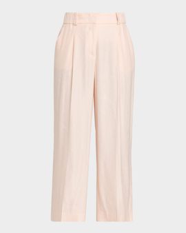 Peserico Pleated-Front Cotton Pants