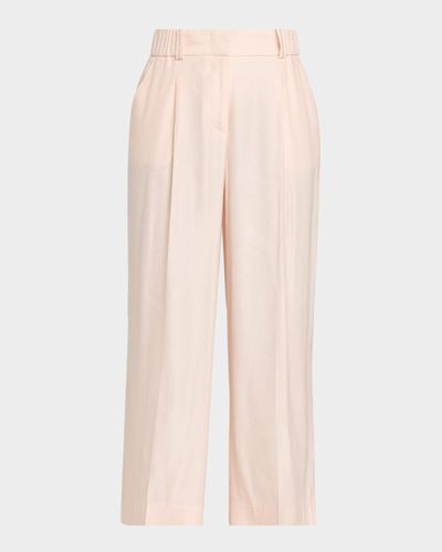 Peserico Pleated-Front Cotton Pants