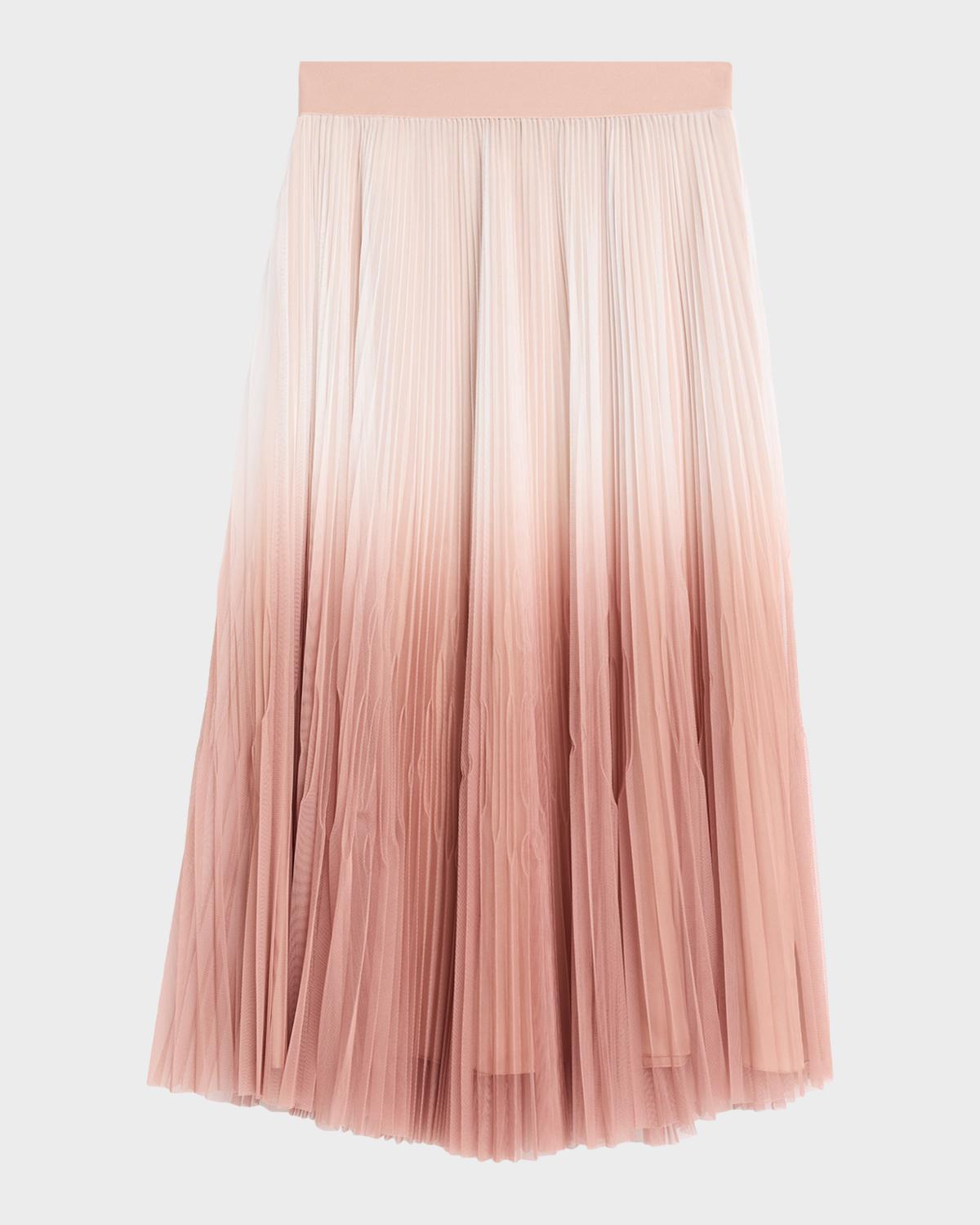Peserico Pleated Ombre Midi Skirt