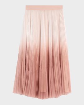 Peserico Pleated Ombre Midi Skirt