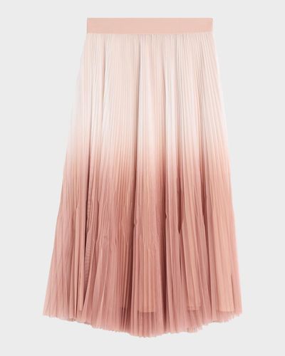 Peserico Pleated Ombre Midi Skirt