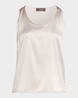 Peserico Scoopneck Satin Tank
