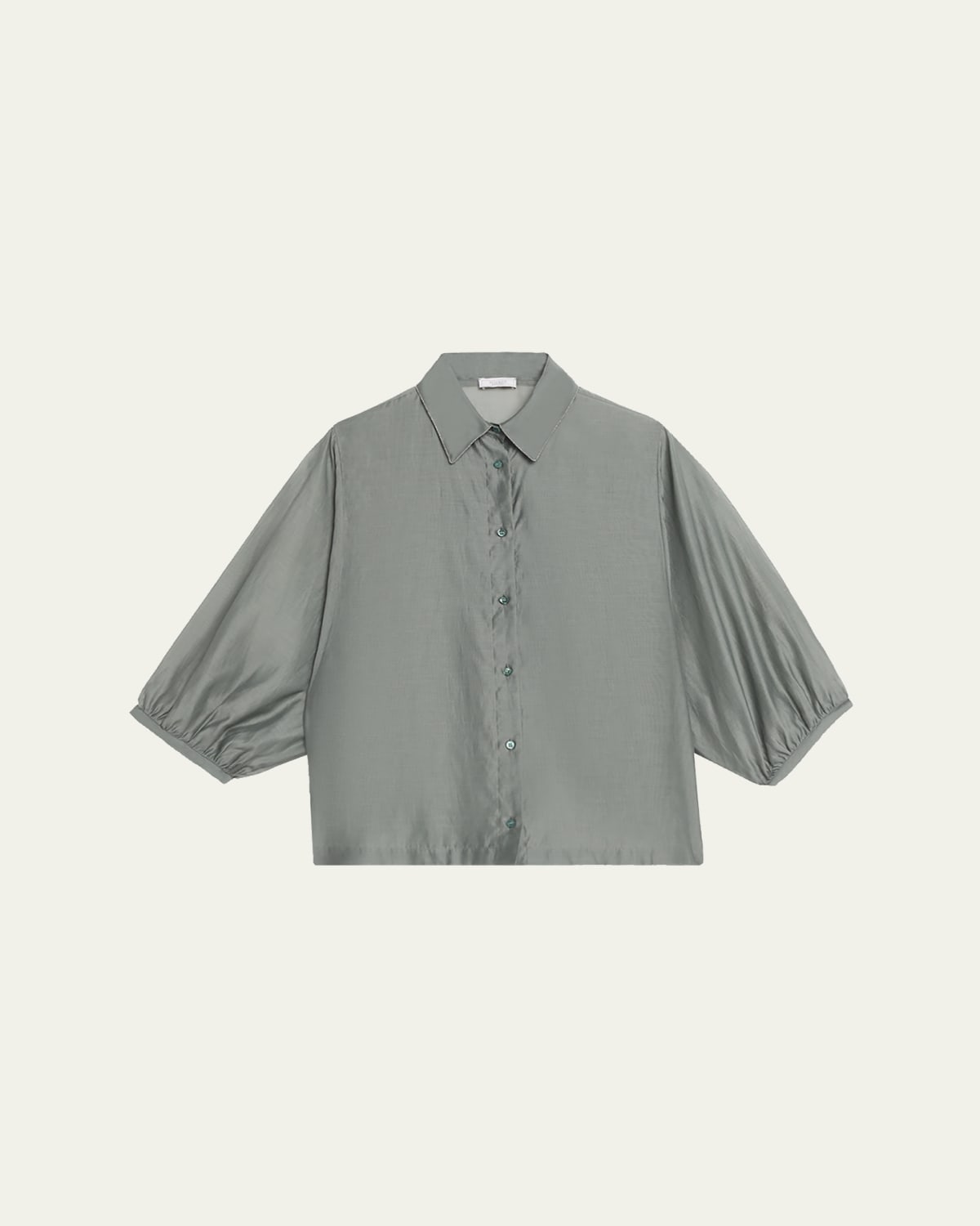 Peserico Semi-Sheer Cotton-Silk Shirt