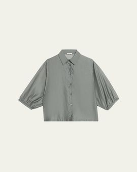 Peserico Semi-Sheer Cotton-Silk Shirt