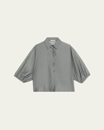 Peserico Semi-Sheer Cotton-Silk Shirt