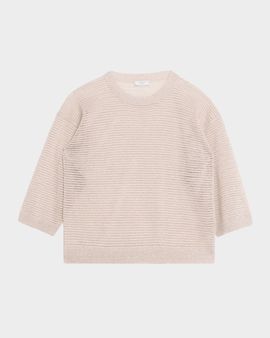Peserico Shimmer Open-Knit Crewneck Sweater
