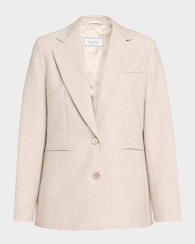 Peserico Single-Breasted Houndstooth Jacket