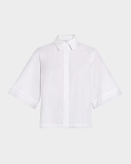 Peserico Solid Linen Button-Down Shirt