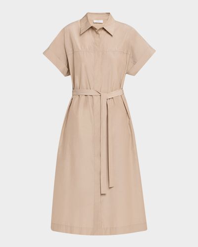 Peserico Tie-Waist Midi Shirtdress
