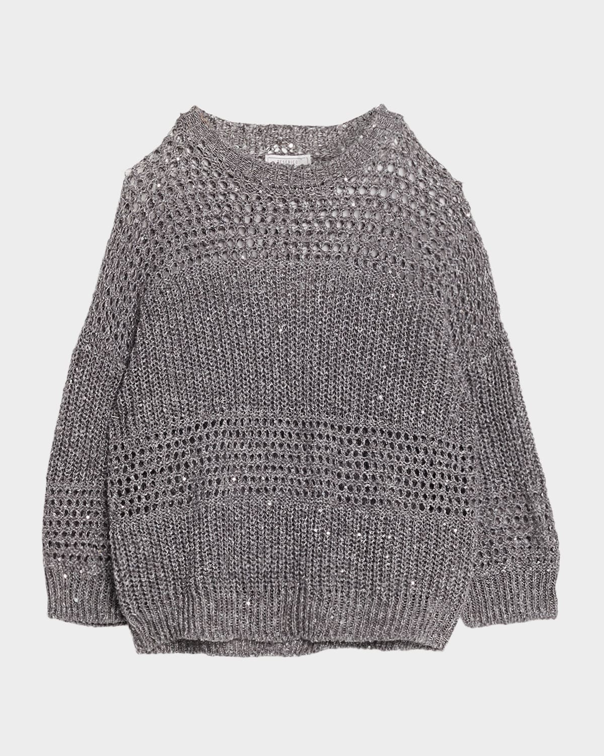 Peserico Tricot Sequin Open-Knit Sweater