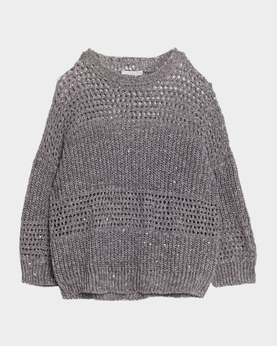 Peserico Tricot Sequin Open-Knit Sweater