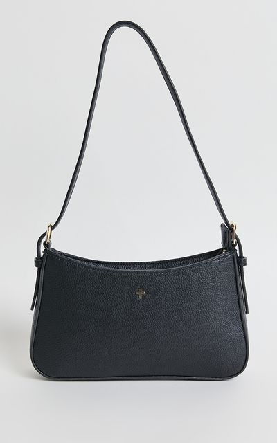 Peta and Jain Peta and Jain - Lilu Shoulder Bag in Black Pebble/Gold