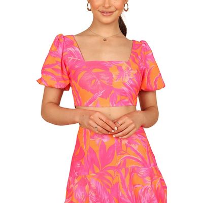 Petal & Pup Petal & Pup Addison Tropical Floral Crop Top