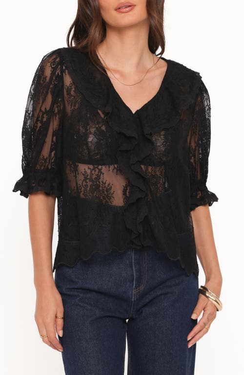 Petal & Pup Petal & Pup Adhanna Floral Cotton Blend Lace Top