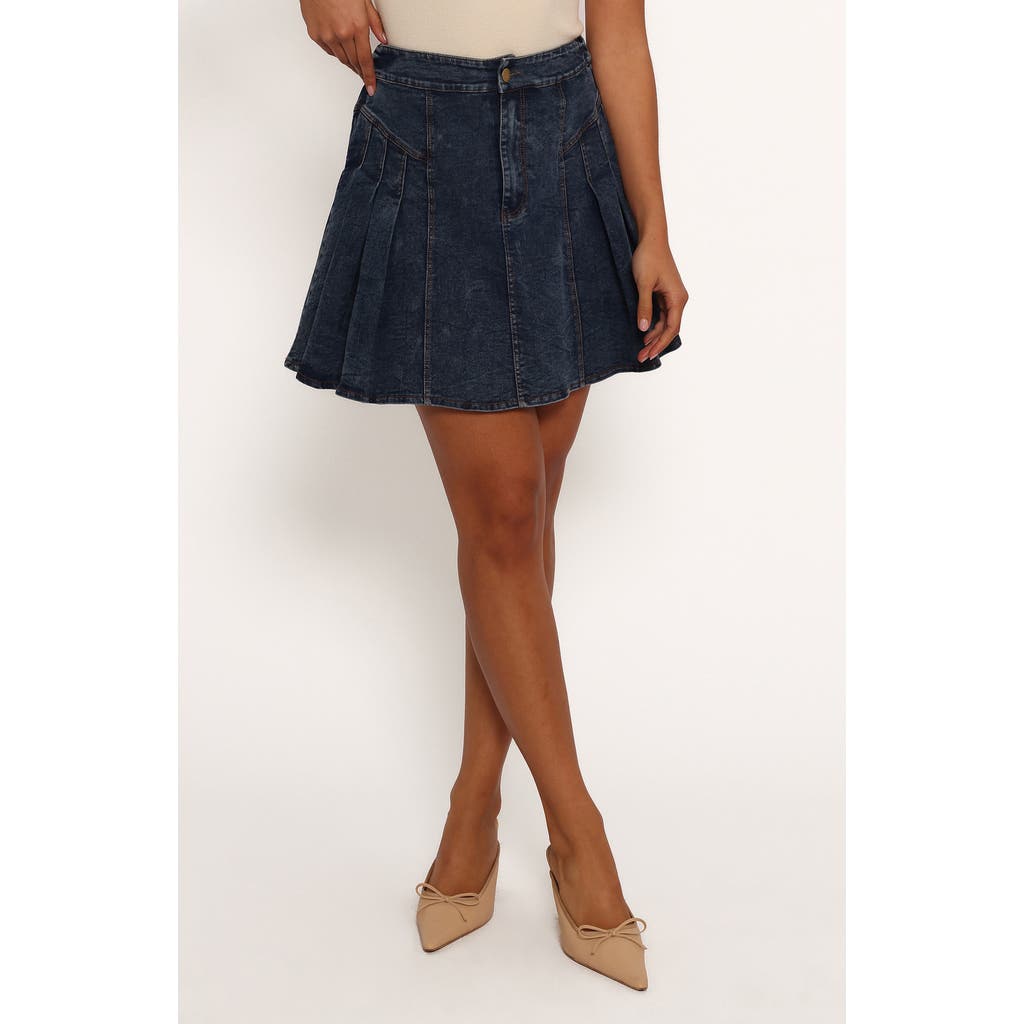 Petal & Pup Petal & Pup Alek Pleated Denim Miniskirt