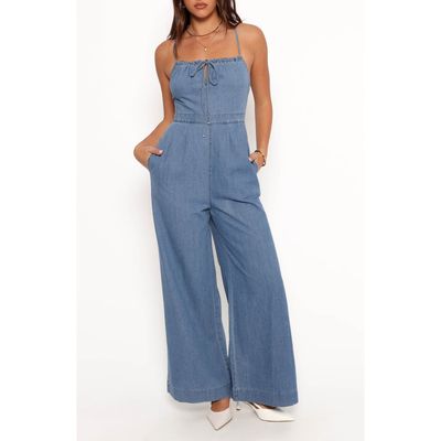 Petal & Pup Petal & Pup Alliah Wide Leg Denim Jumpsuit