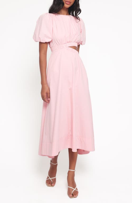 Petal & Pup Petal & Pup Aminah Puff Sleeve Cutout Midi Dress