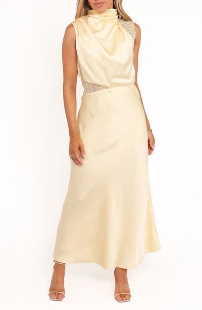 Petal & Pup Petal & Pup Anabelle Halter Neck Lace Maxi Dress