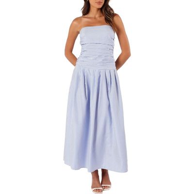 Petal & Pup Petal & Pup Avalee Stripe Strapless Maxi Dress