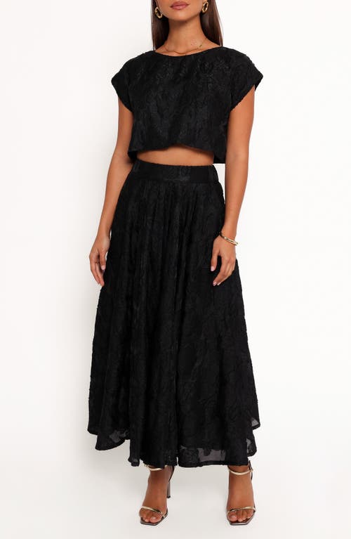 Petal & Pup Petal & Pup Beckham Floral Jacquard Crop Top & Maxi Skirt Set