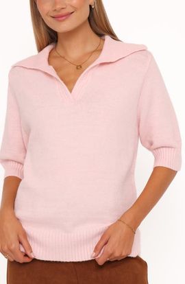 Petal & Pup Petal & Pup Bels Collared Short Sleeve Sweater